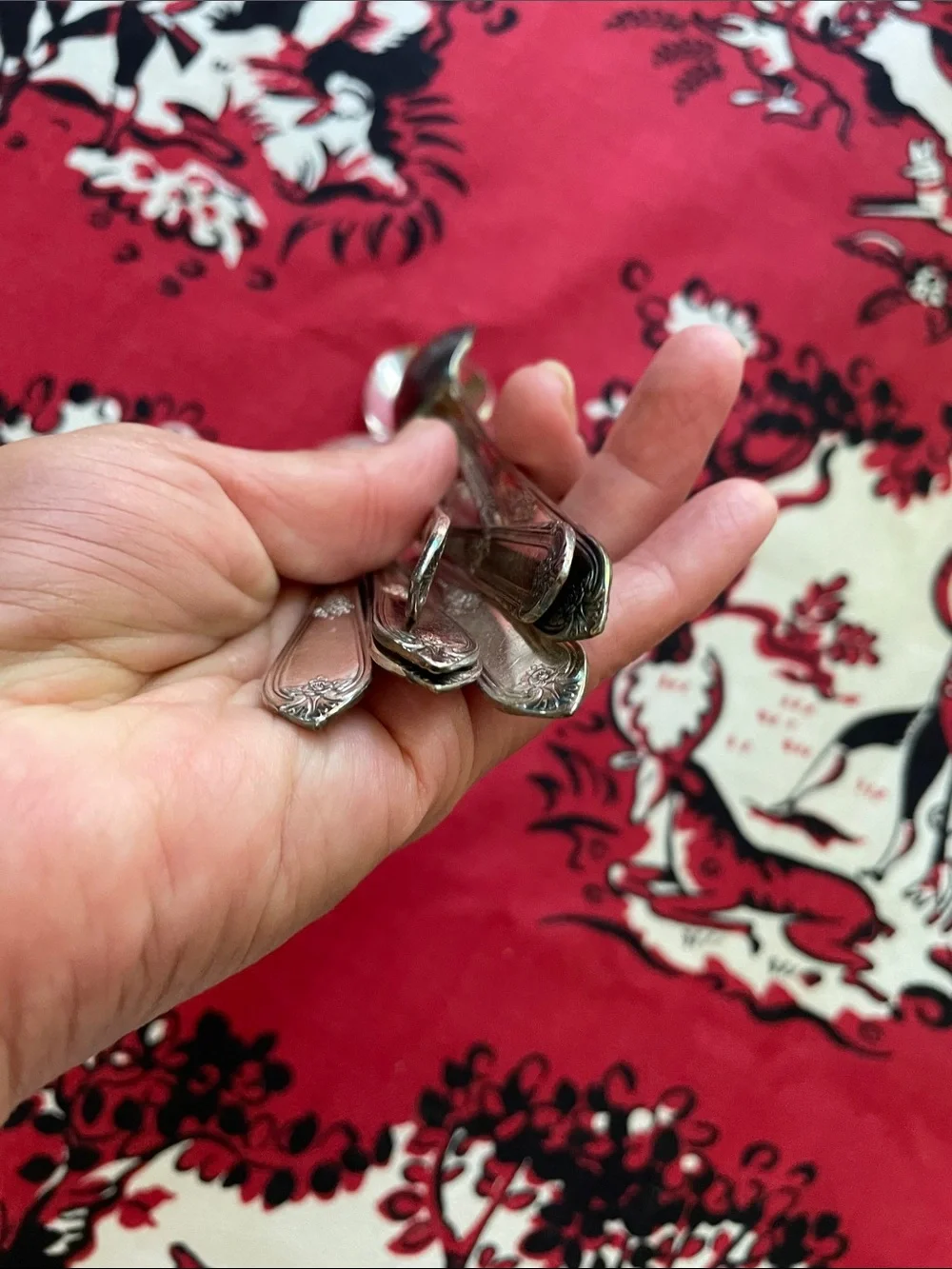 Set of 8 antique William Rogers silver spoons